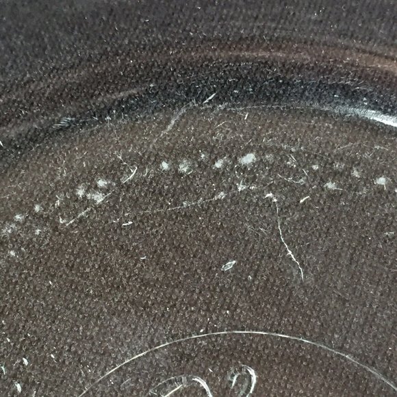 Inland Glass Serving Mixing Bowl Clear Pressed Textured Base Handles Vintage - Picture 10 of 12